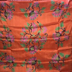 Silk scarf with paisley motif